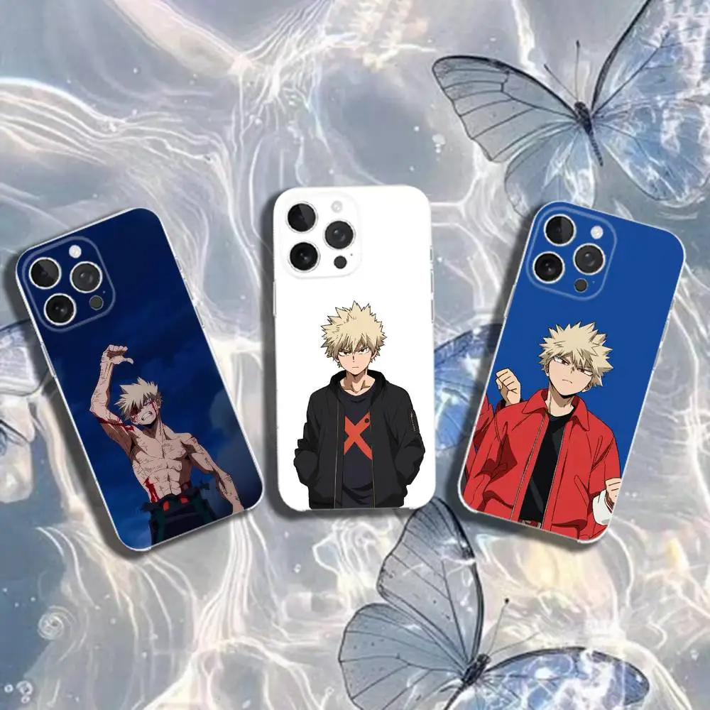 

Katsuki B-Bakugo ANIME HERO Phone Case For iPhone 17 16 15 14 13 12 11 Pro ProMax Clear Soft Bumper Cases Cover