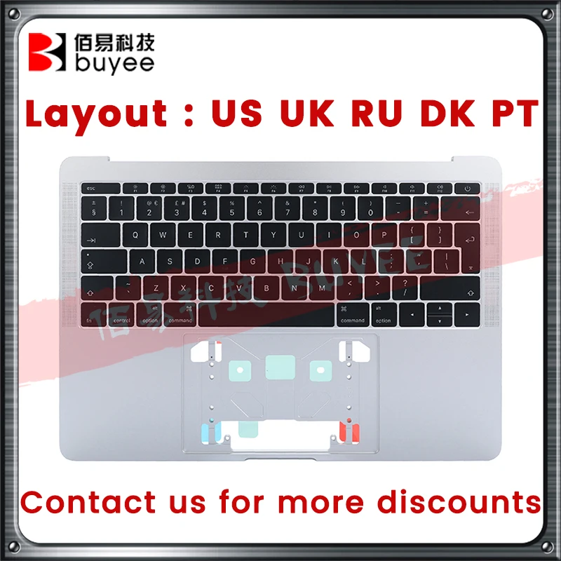 

Original A1708 Topcase For Macbook Retina Pro 13'' A1708 Top case US UK RU DK PT Keyboard with Backlight Replacement 2016 2017