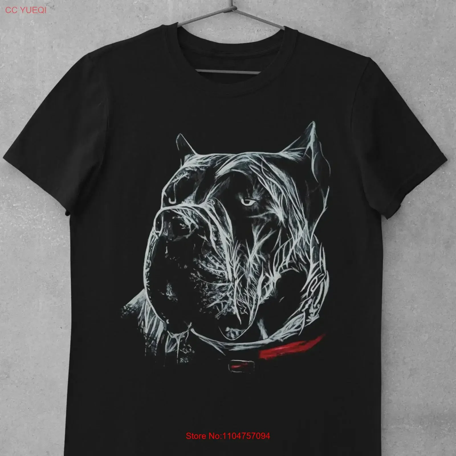 Cane Corso Crewneck SweaT T Shirt with Red Collar Dog Lover Pullover Italian Mastiff Apparel vintage Washed Versatile