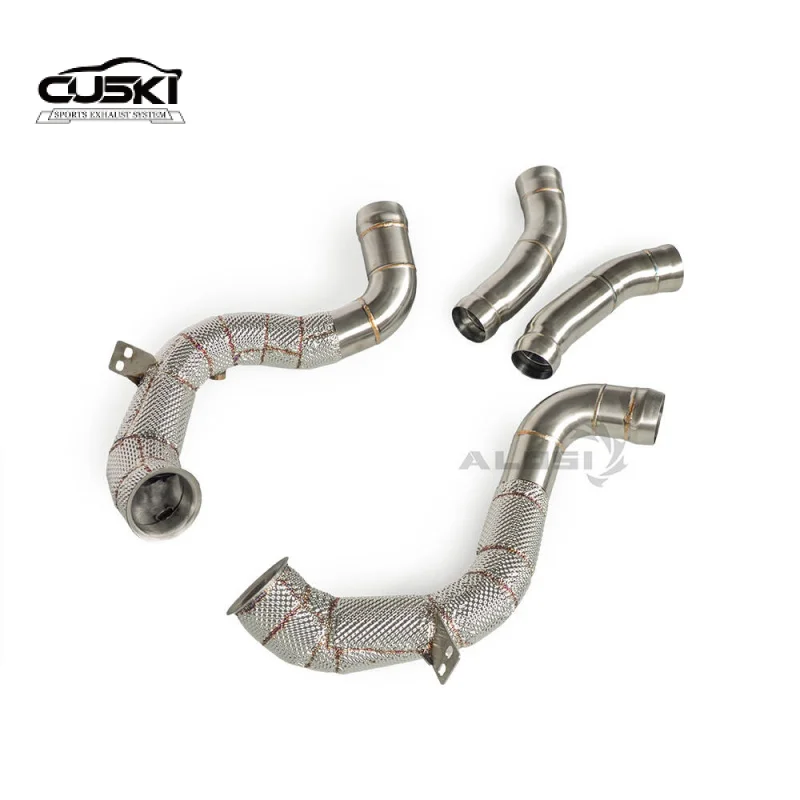 

Выхлопной коллектор водосточной трубы для Mercedes Benz GLC63 AMG 4.0T 2016-2022, выхлопные трубы из нержавеющей стали, настройка управления выходом мощности