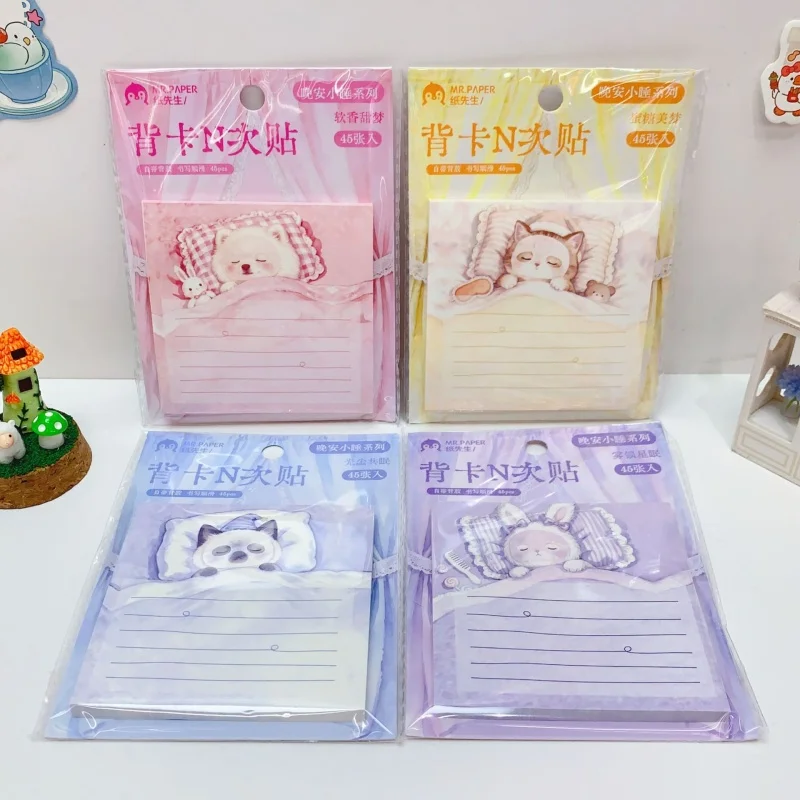 24-pezzi-lotto-blocco-note-adesivo-kawaii-con-animali-gatto-cane-coniglio-etichette-adesive-carine-taccuino-segnalibro-forniture-scolastiche