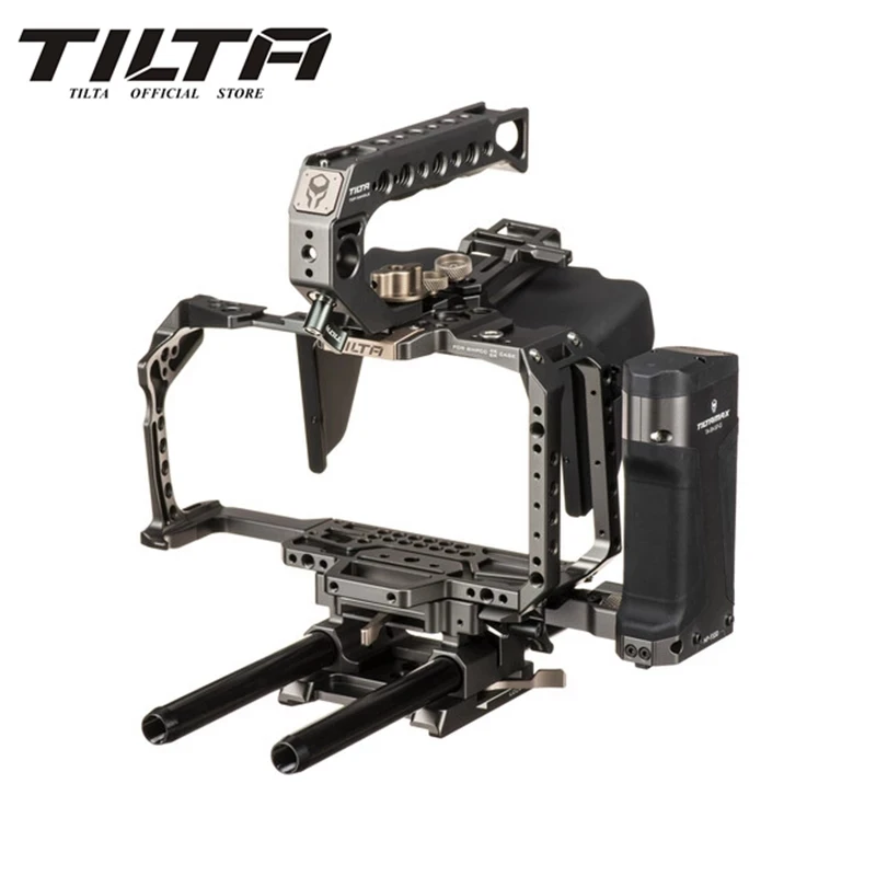 Tilta TA-T01-A Advanced Camera Cage Kit for BMPCC 4K 6K BlackMagic with Follow Focus Systems Battery Plates BMPCC 6K 4K Cage