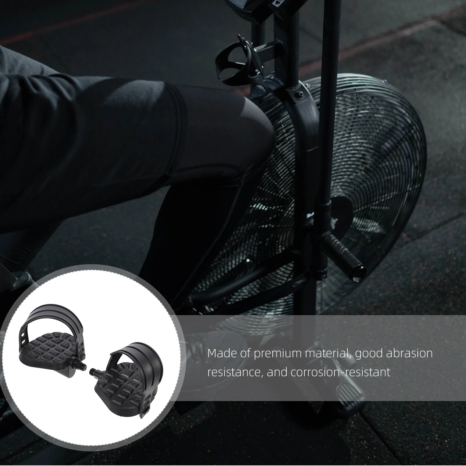 

1Pair Indoor Cycling Pedals Plastic Footboards Exercising Gym Fitness Bike Pedals Anti Slip for Smooth Pedaling Ride