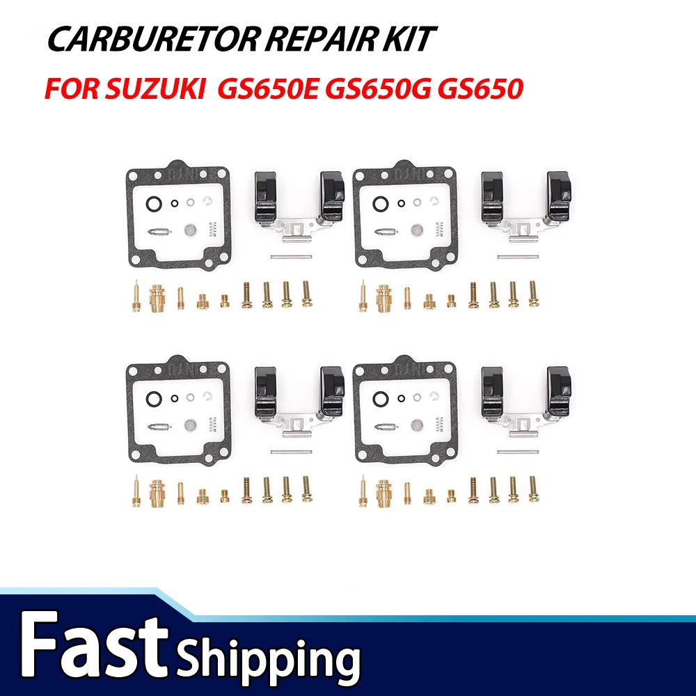 4Sets For Suzuki GS650E GS650G GS650 GL 80-82 Carburetor Carb Rebuild Repair Kit