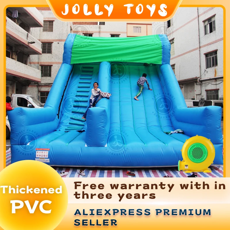 Large double slide inflatable slide children's outdoor long slide castle