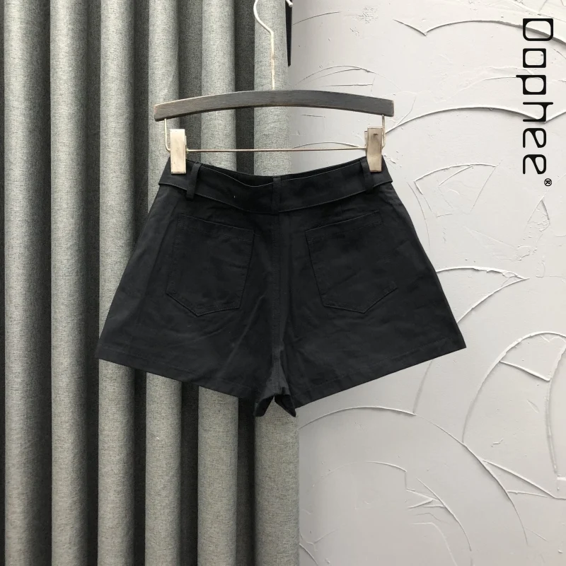 Black High-waisted Casual Denim Skirt Women Summer Fashion Versatile A-line Shorts Female Trendy Spice Girl Y2K Wide-leg Pants