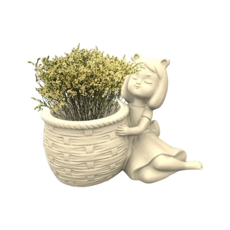 Moule Pot fleur en Silicone, Pot fleurs succulent, plante Vintage, moule en béton ciment