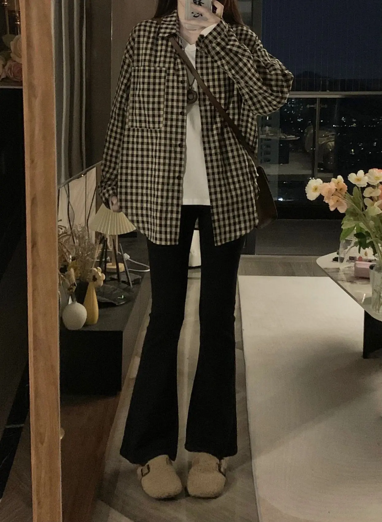 High Waist Bla Bell Bot Jeans Women's Elastic Slimming Long Trousers Trendy Cotton Stretch Denim Anti-Wrinkle Winter Fas...