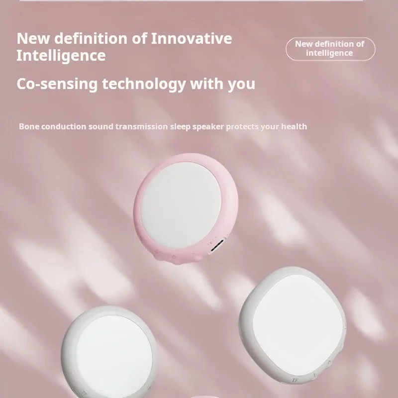 New Bone Conduction Intelligent Wireless Speaker with High Aesthetic Value, Mini Under Pillow Sleep Tool, TF Card Alarm Clock