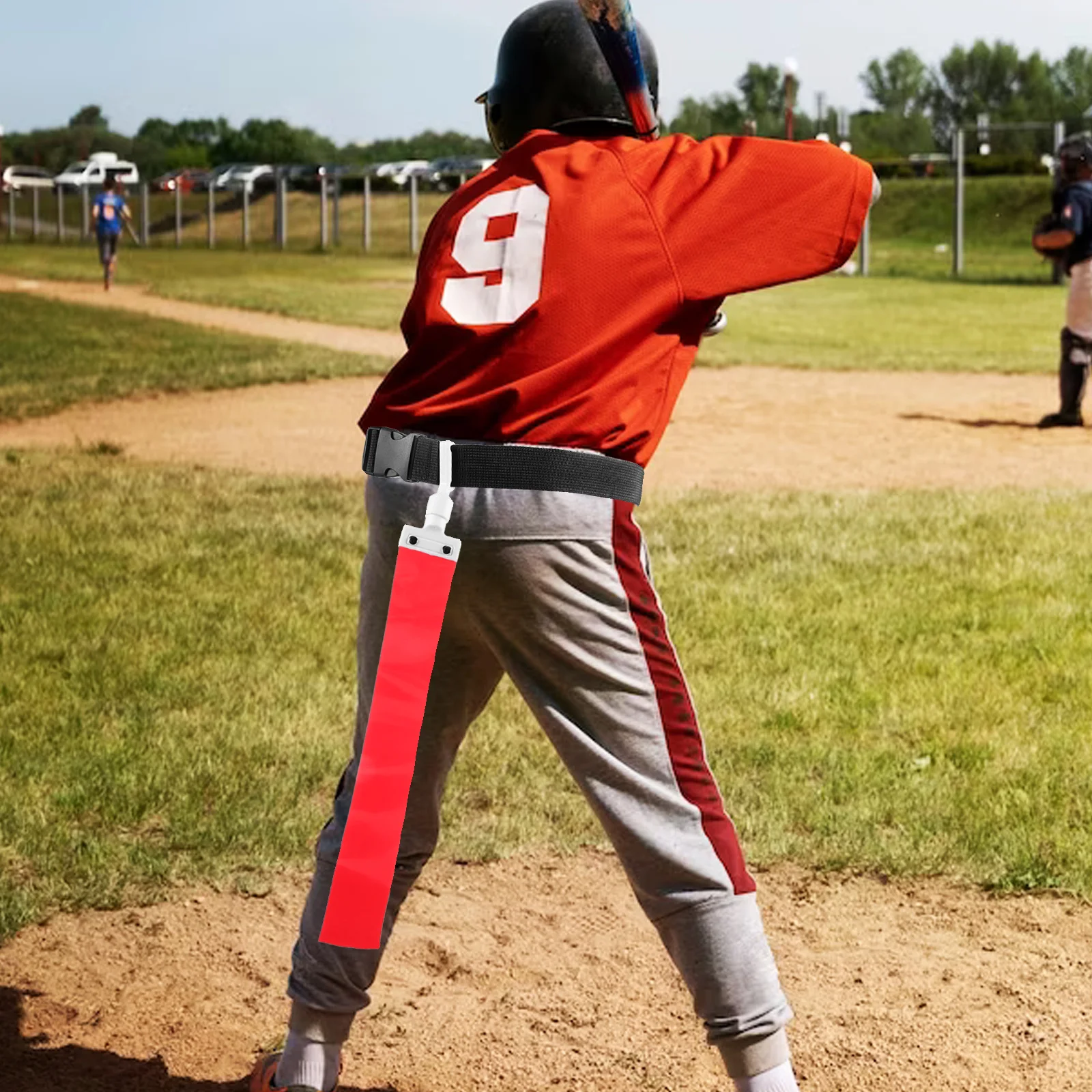 

Reusable Football Flag Belt Set Adjustable with Moveable Flags for Outdoor Football Rugby Game Waist Flag Supplies