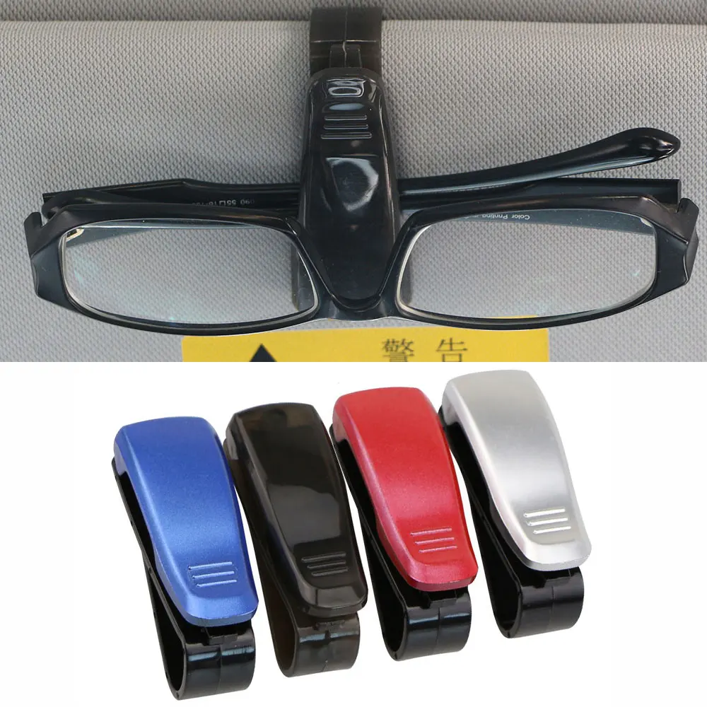 

Car Sun Visor Glasses Box Sunglasses Clip Ticket Holder Stand Fastener Universal Card Pen Case Organizer Car Accessories