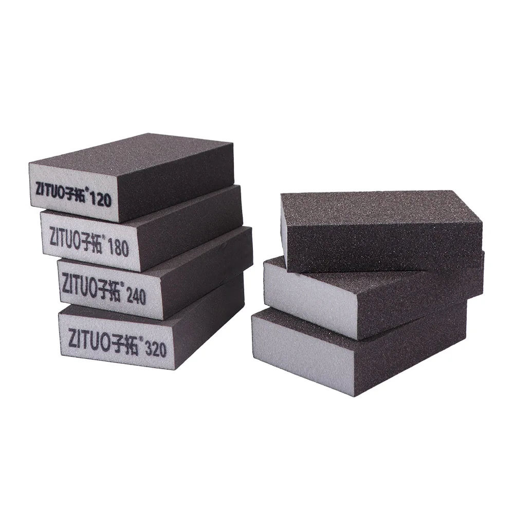 Abrasive Pad Sanding Sponge Blocks Derusting Washable Sandpaper Model Sponge Grit 60 80 100 120 180 240 320 Polished Sand Brick