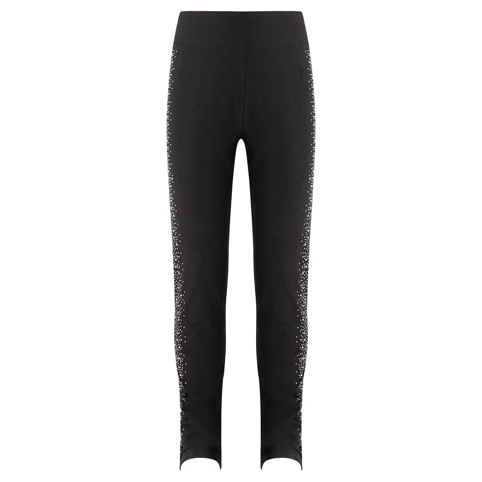 LIUHUO Pantalon Patinage Artistique Filles - Leggings Polaire Cristal Chaud Stretch Pour Entraînement Et Compétition