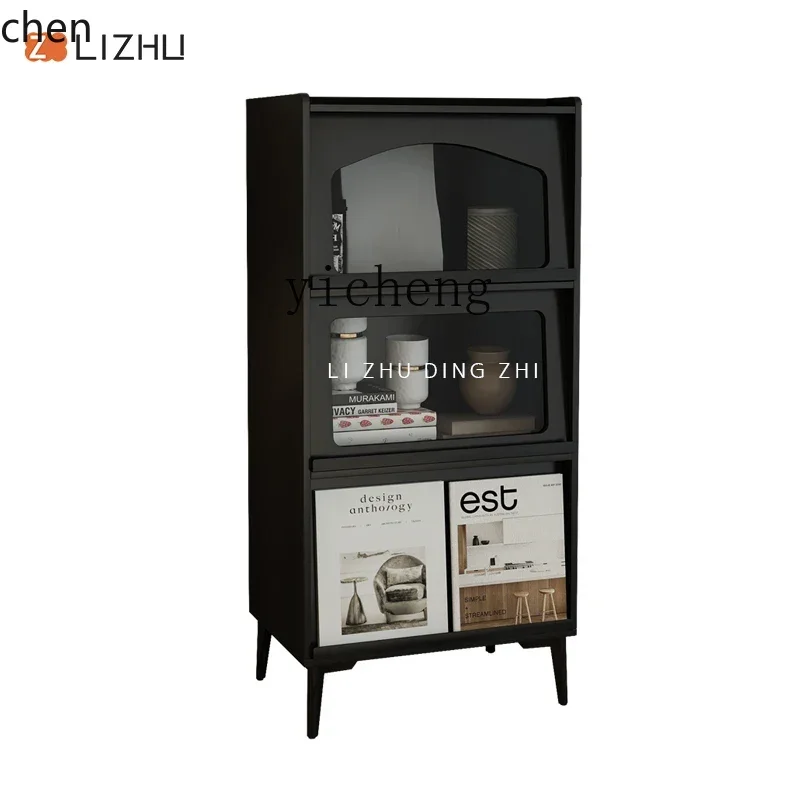HXL living room locker medieval magazine storage cabinet floor-to-ceiling bookshelf display cabinet with door