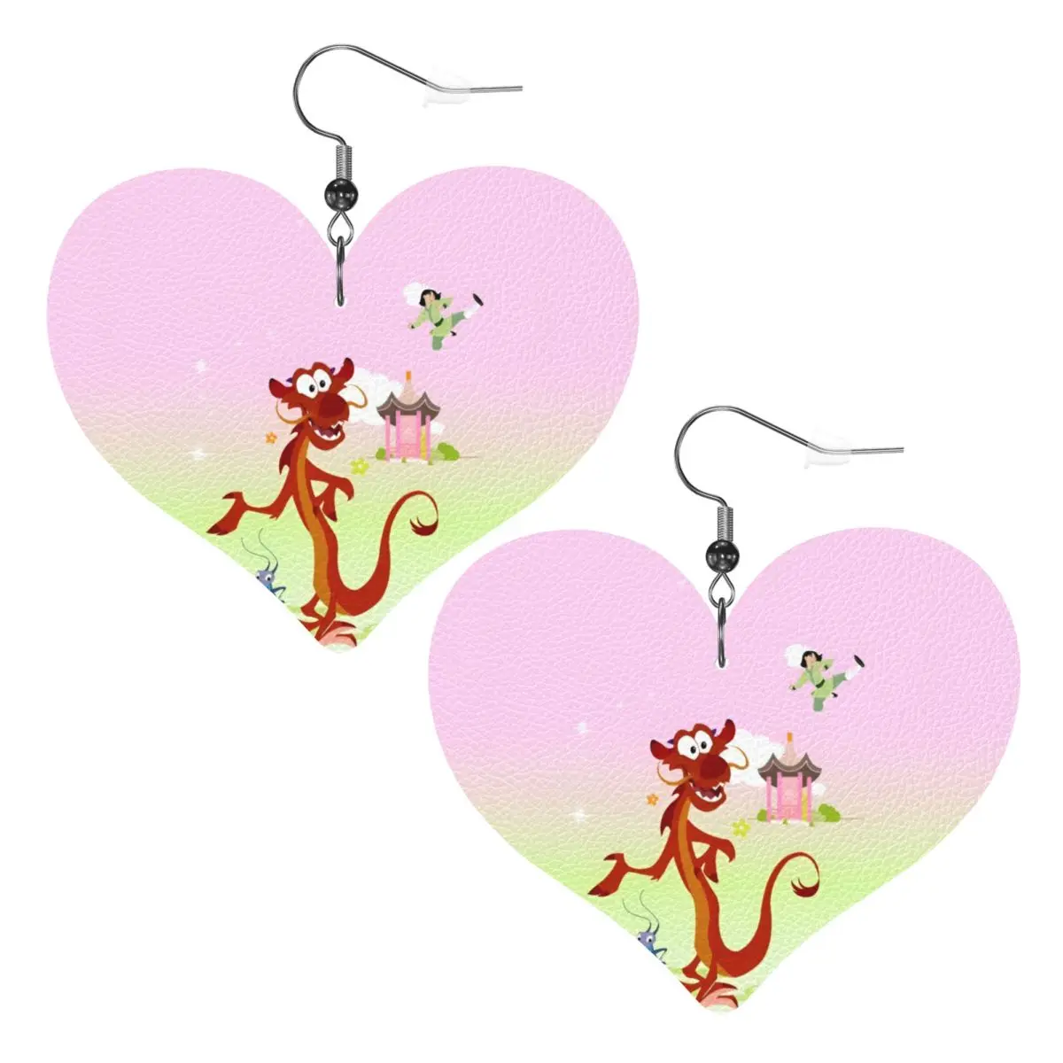 

Индивидуальные висячие серьги-капли из ПВХ-кожи в стиле принцессы Мулан, изящные украшения для подарков