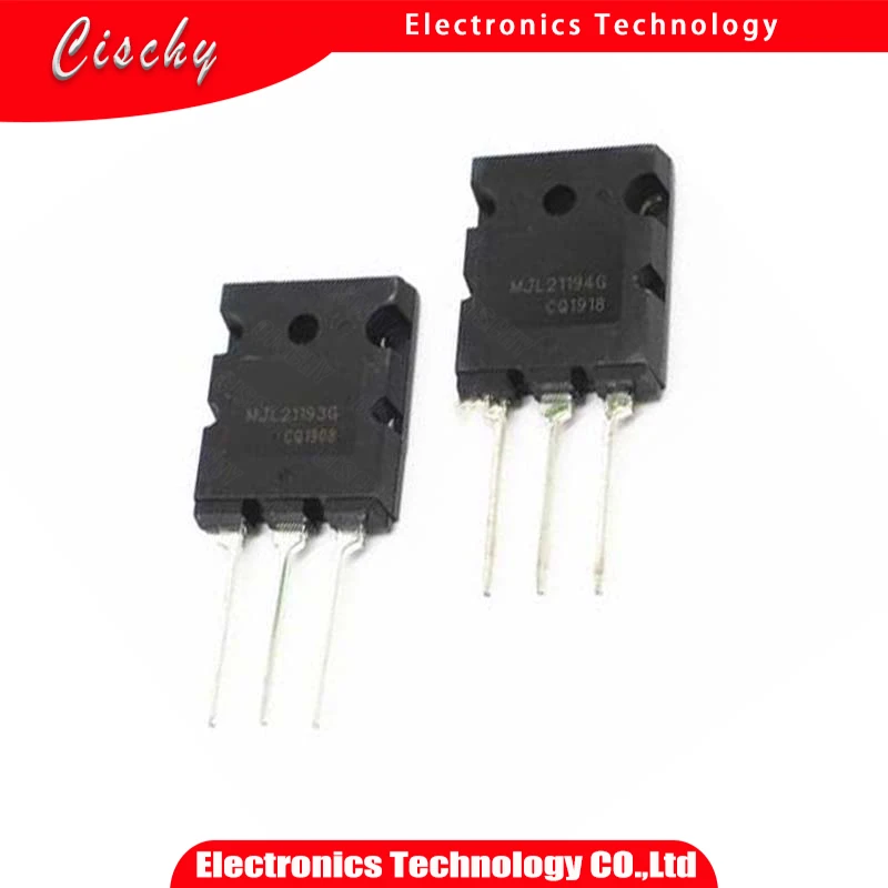 2pcs=1pair MJL21194G MJL21193G （1pcs MJL21193 + 1pcs MJL21194） 21194 21193 TO-264 16A250V TO-3P