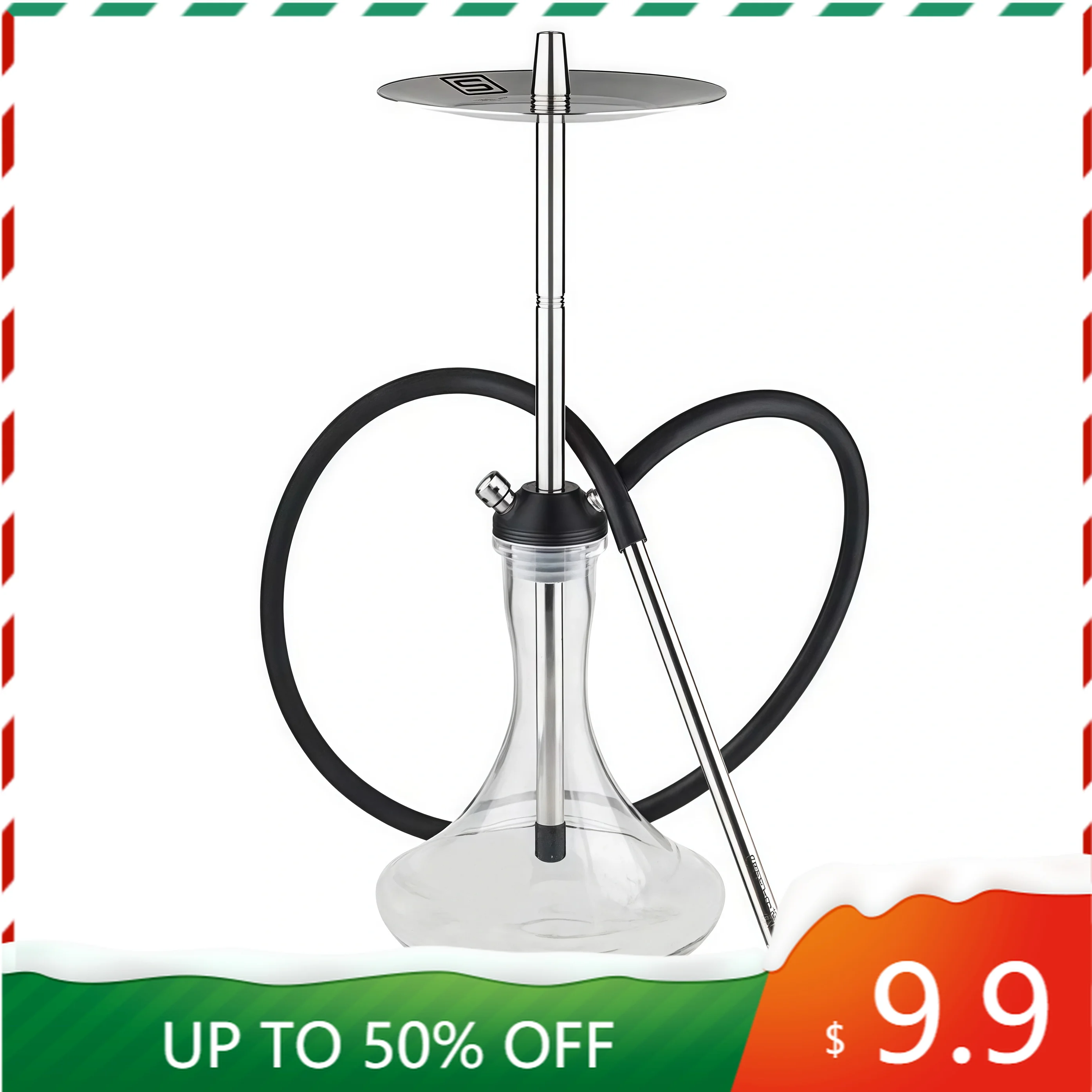 SOFT Smoke Hookah Shisha Set 304 Stainless Steel Hookah With Vase Single Pipe