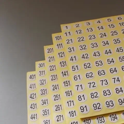 15シート 1-200 ネイルポリッシュ番号ステッカーラベル ジェルネイル用接着剤ボトル 口紅 ネイルチップ ディスプレイマーク ナンバリング マニキュアツール