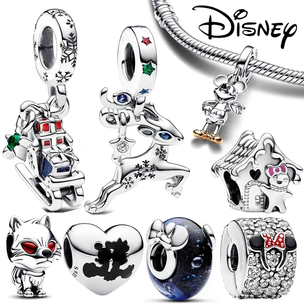 Moment Sleutelhanger Kleine Tas Bedel Houder Disney Minnie 925 Sterling Zilver Fit Originele Merk Charme Voor Vrouwen Charmes Type Oorsprong