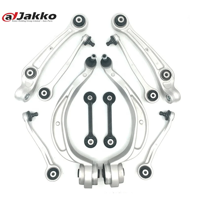 12Pcs Manufacturer Front Suspension Lower Control Arm Kit for Audi A4 B8 A5 Q5 A6 C7 8K0498998 8K0407505A