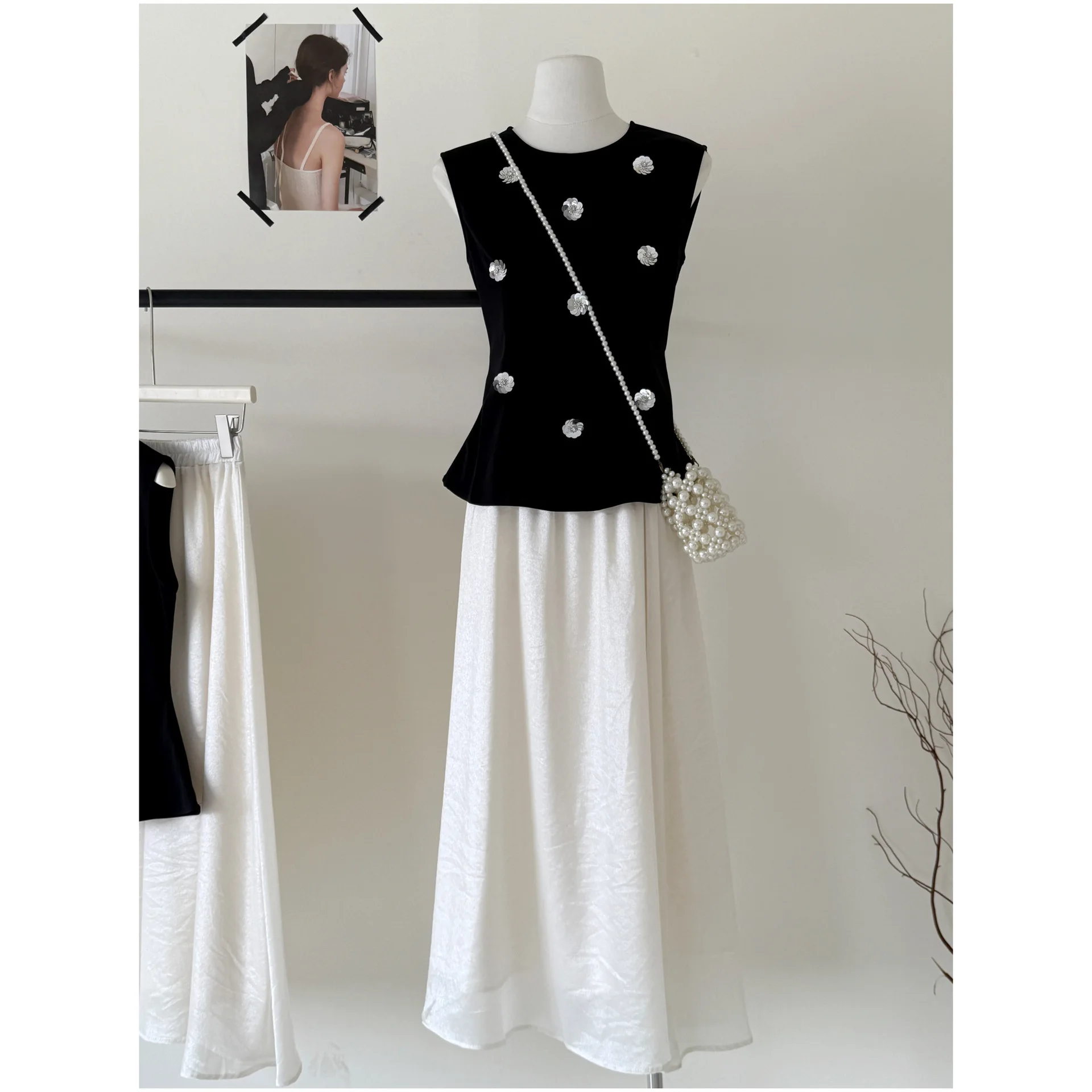 

2025 Summer New Elegant Fashion OL Two Piece Set For Woman Skirt Sets Conjuntos Femininos Elegantes 2 Piece Sets Women Outfit