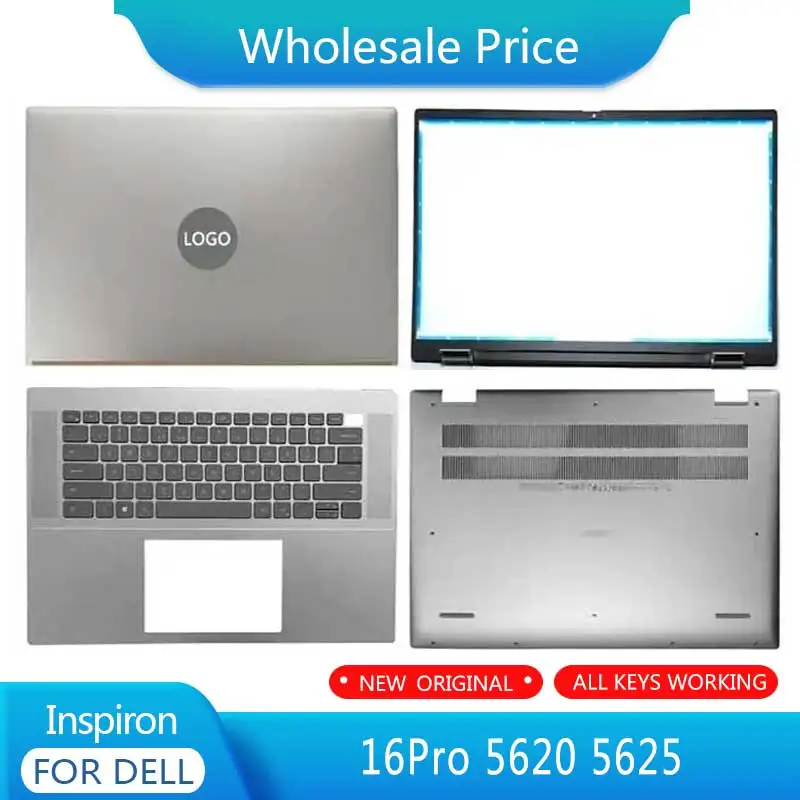 

New For Dell Inspiron 16Pro 5620 5625 Laptop LCD Back Cover Front Bezel Upper Palmrest Bottom Base Case Keyboard Hinges