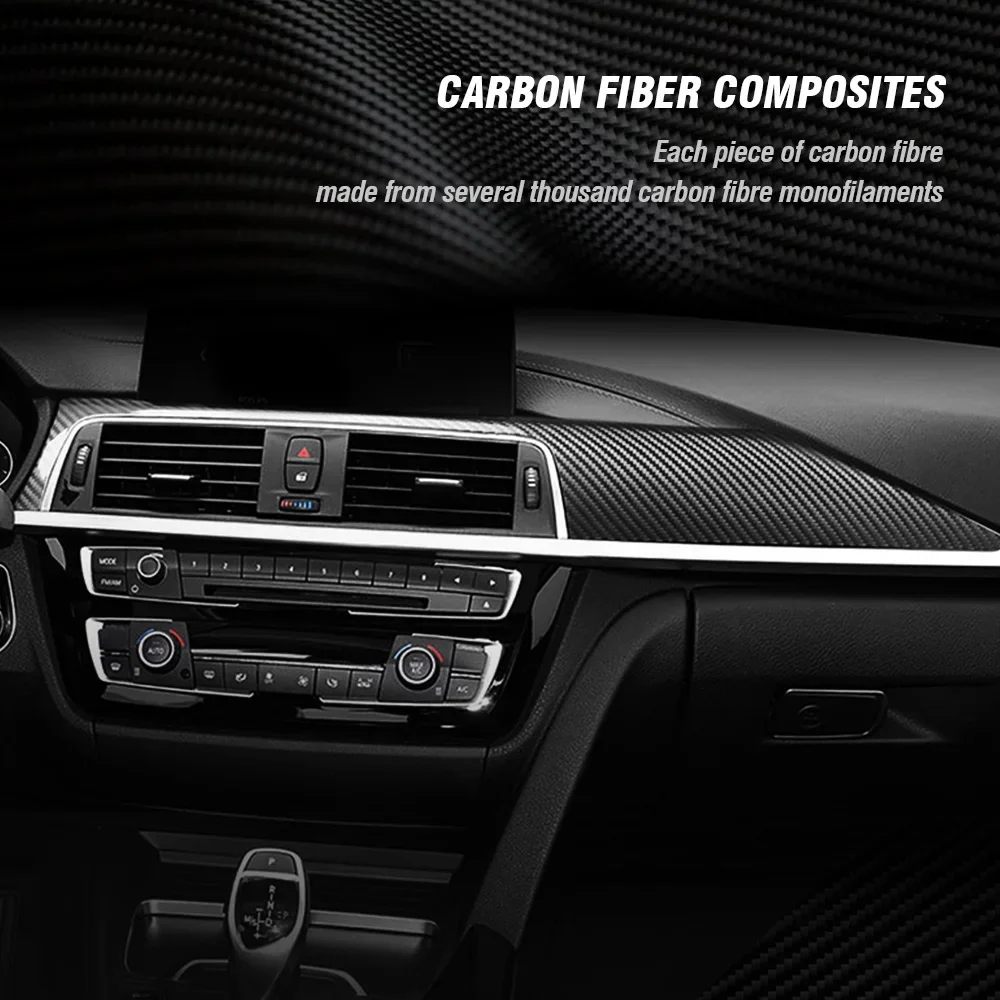 LHD Carbon Fiber Look Car Center Console Dashboard Panel Trim Cover For BMW F30 F31 F32 F33 F36 3GT F34 2013-2019 Fit 3 4 Series