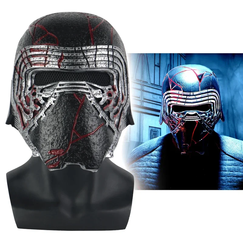 New Kylo lace helmet cosplay the rise of Skywalker mask props PVC helpers refer to Halloween party prop