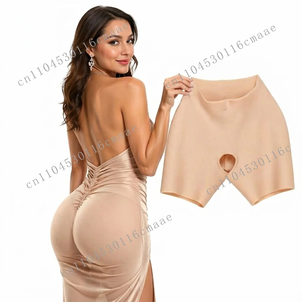Belly shaping soft silicone high waist hip lift shaping pants women's big hip pad shapewear