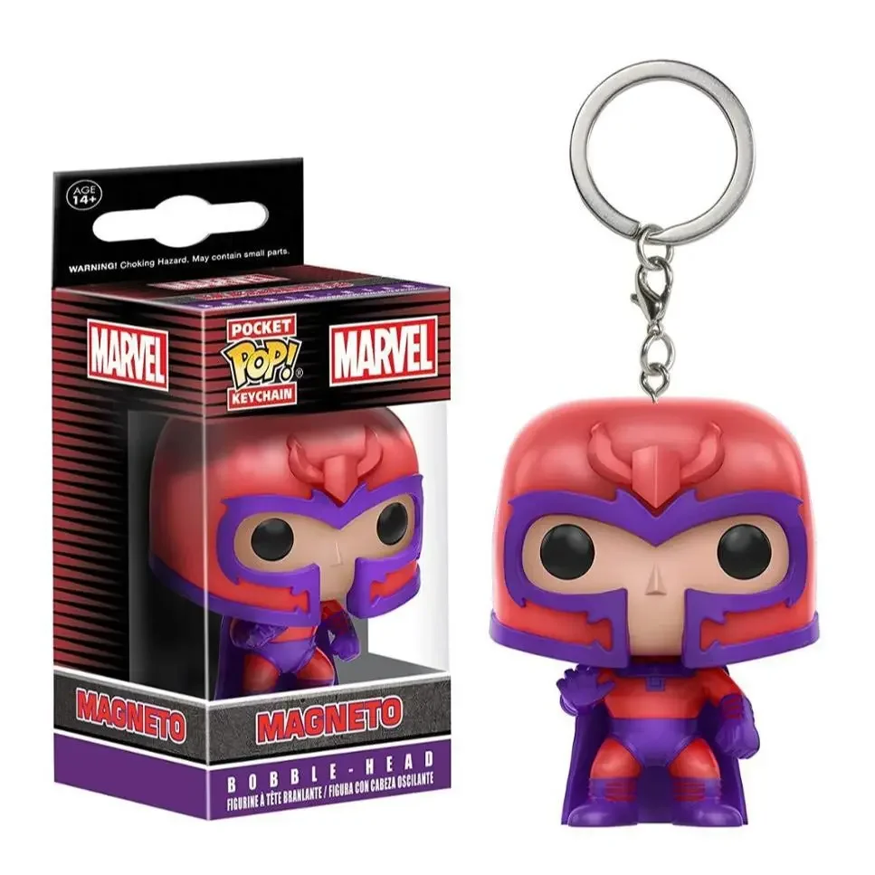 Funko x-men Origins: Lobezno & MAGNETO lindo llavero figura de acción modelo de colección juguetes para niños con caja de venta al por menor