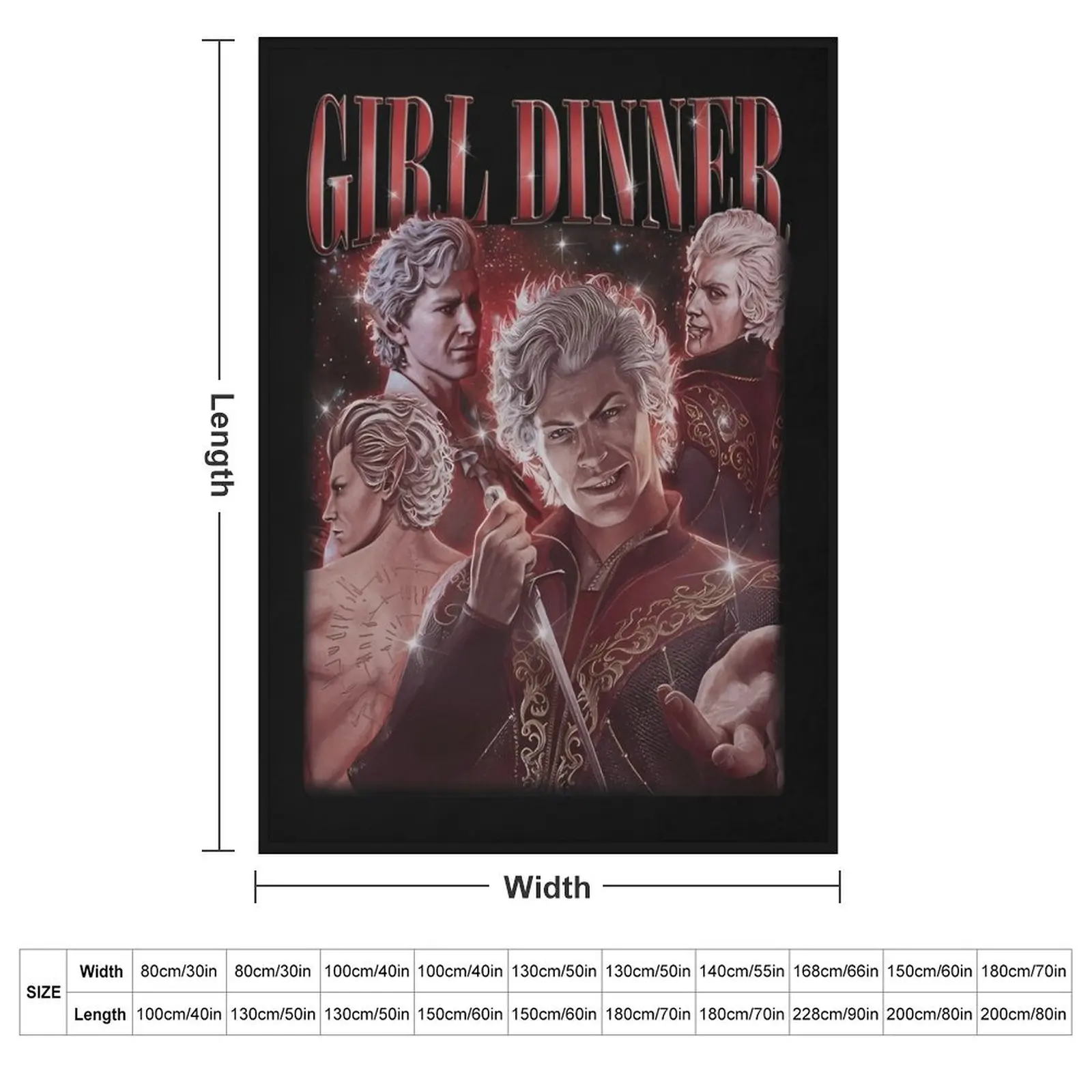 Astarion Bulders Girl Dinner Throw Blanket Luxury Designer Personalized Gift for winter Luxury Thicken For Baby manga Blankets