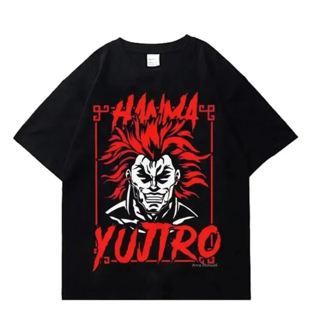 Anime Printed T-Shirt Harajuku Streetwear Summer Oversized Men Cotton Short Sleeve Tees Hip Hop Crew Neck Women Top Clothing image 3