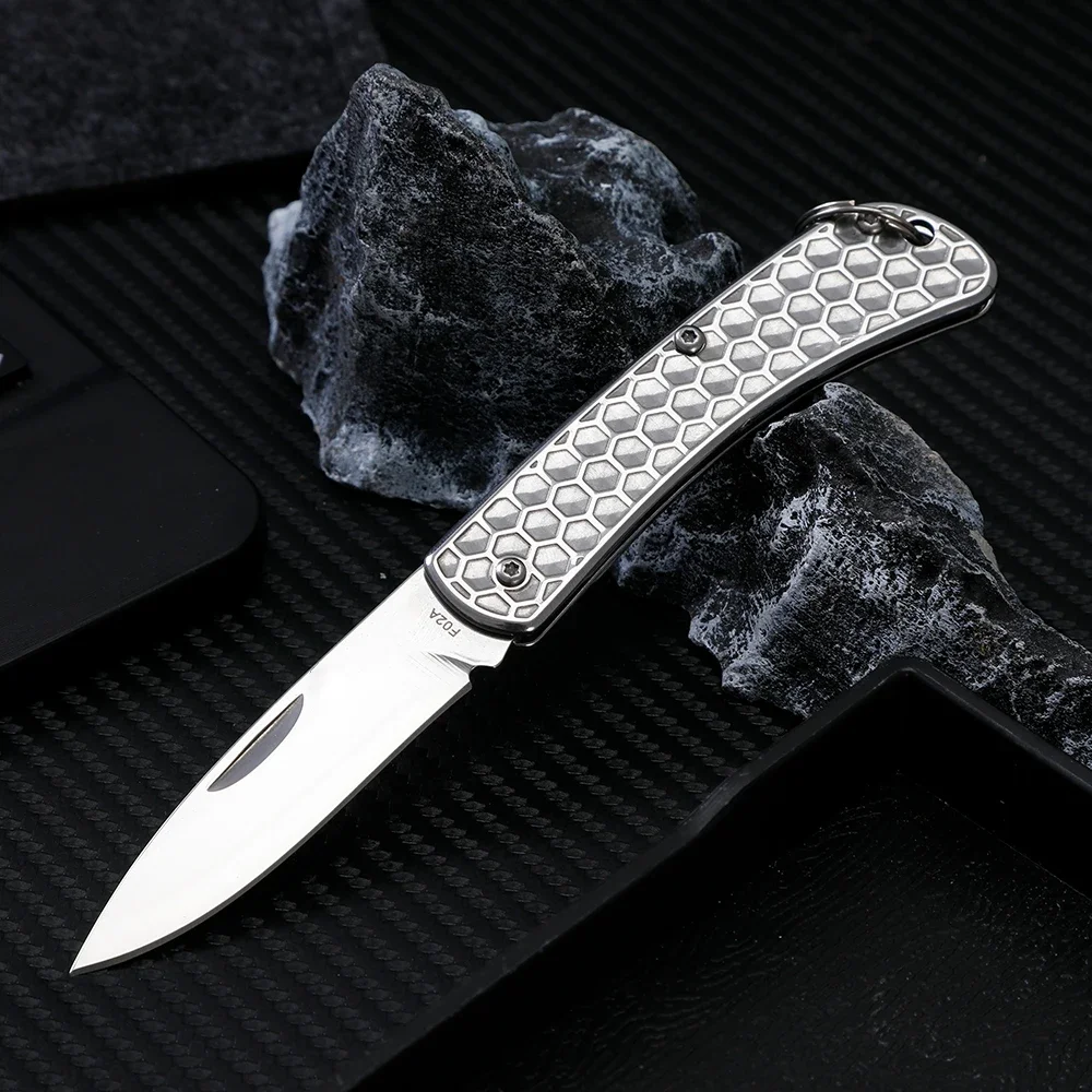 Portable Folding Pocket Small Knife Stainless Steel Blade Outdoor Travel Camping Tool Keychain Accessory Holiday Gift