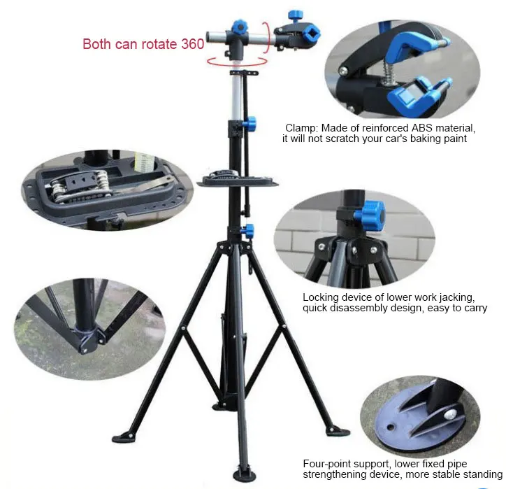 2022 New Aluminium Adjustable Height Bike Vertical Display Parking Rack Foldable Bicycle Repair Stand