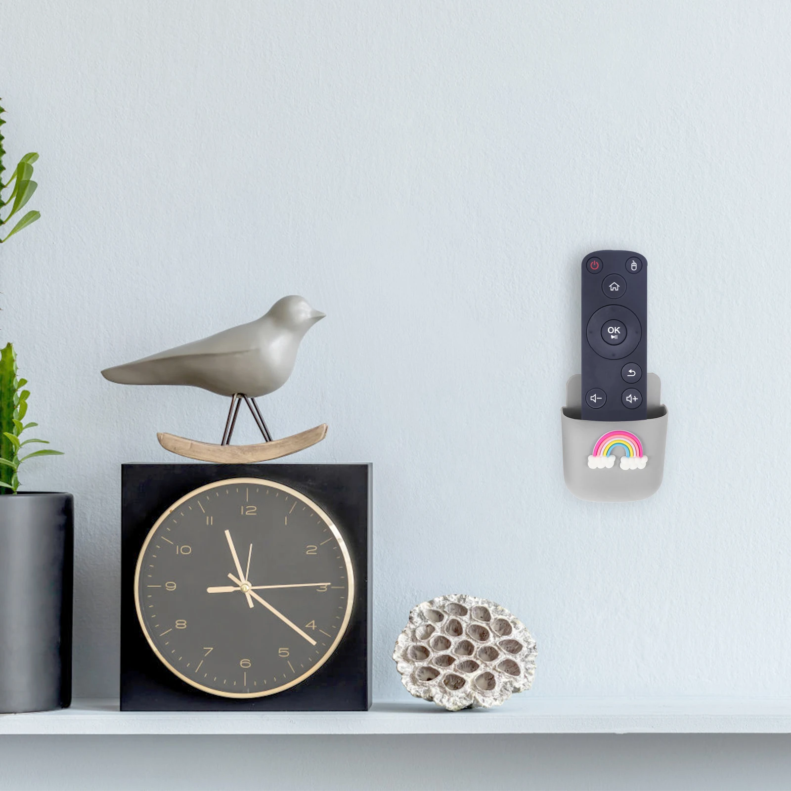 

6pcs Remote Control Wall Mount Box Pen Organizer Wall Mounted Pencil Phone Holder PP Material Save Space Archive Folder