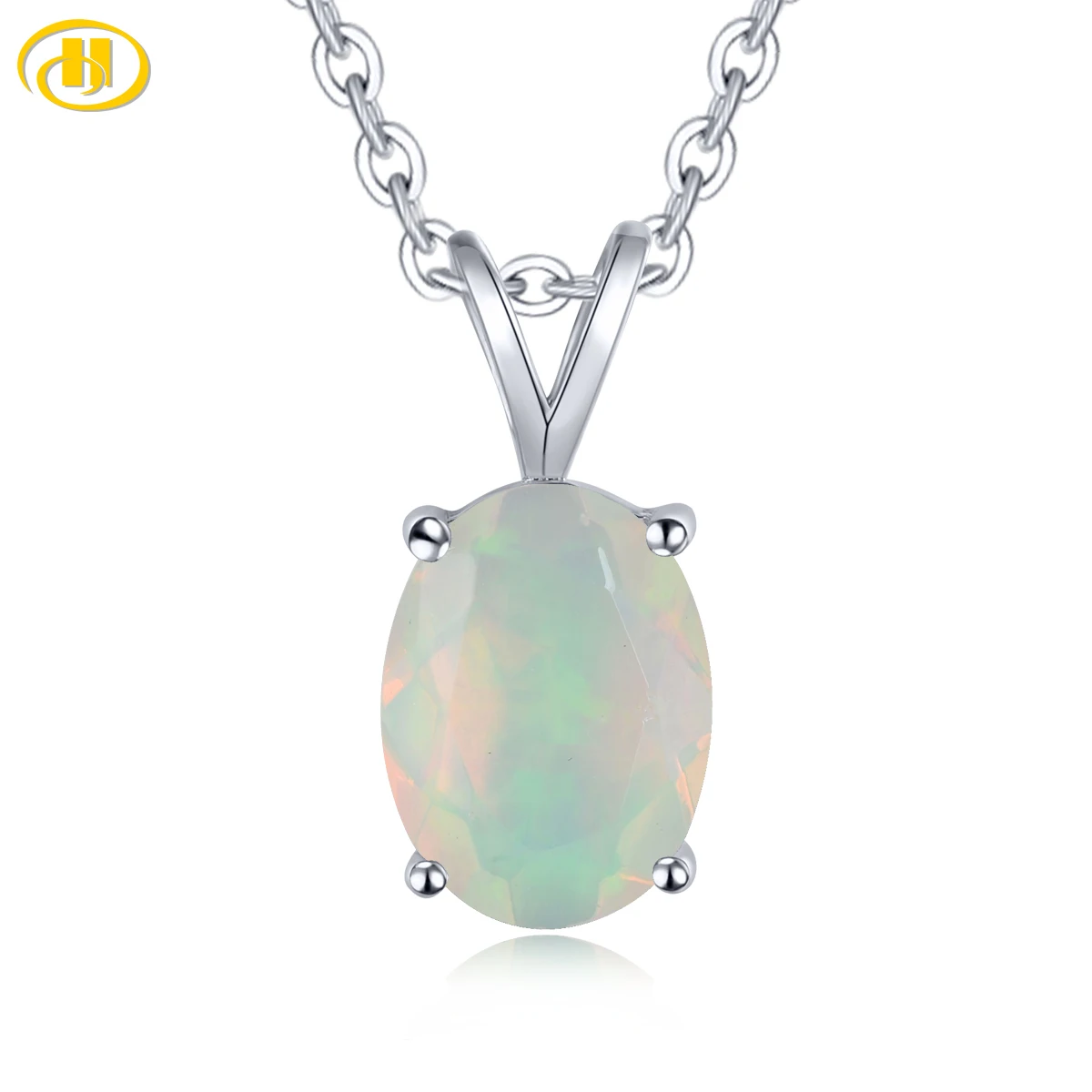 

Натуральный опал, стерлинговое серебро, родиевое покрытие, опал, кулон, 0,68 карата, режущий драгоценный камень, классические ювелирные изделия, повседневные подарки