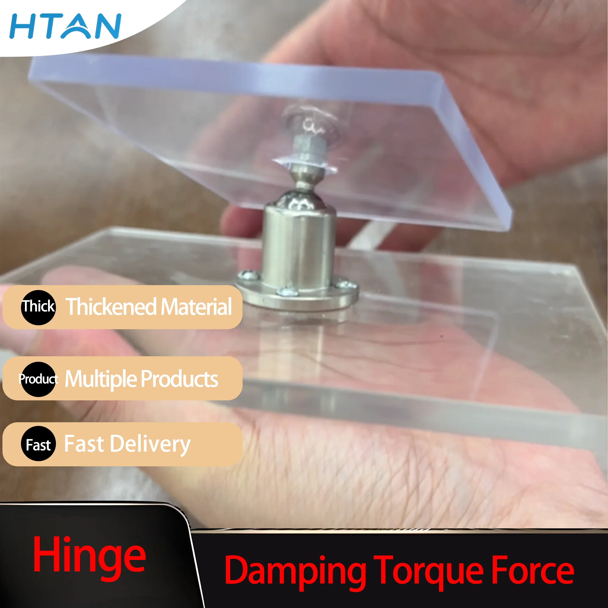 Free-Stop Universal Ball-Joint Hinge With Adjustable Damping Ball-Detent Positioning Torque-Adjustable Articulated Arm Joint.