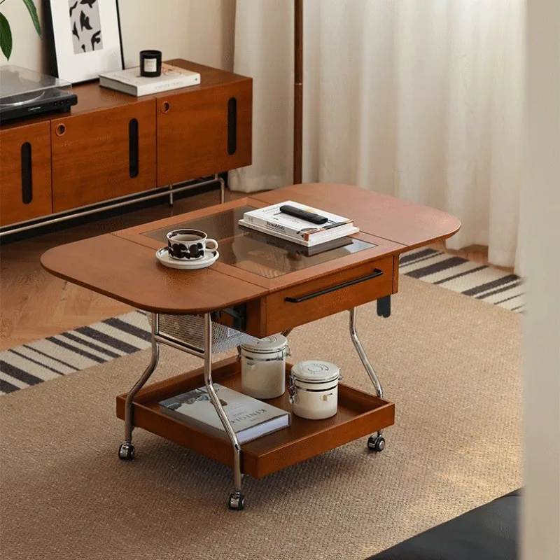 

Solid wood folding coffee table