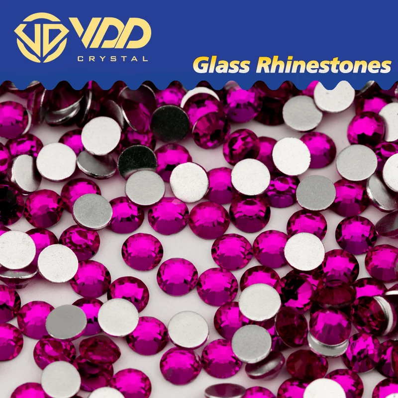 VDD 128 Berry Rose SS4-SS30 New Color Glass Rhinestones Crystal Flatback Color Stone For DIY Decoration Nail Art Accessories