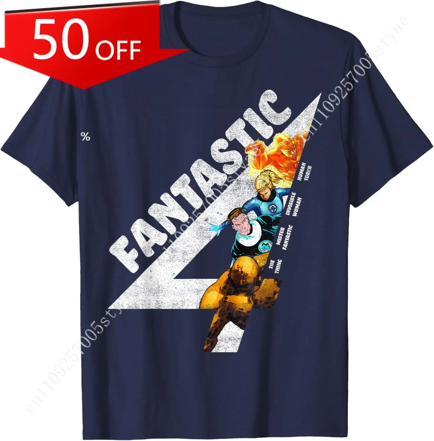 

Marvel Fantastic Four Group Shot Logo Fill T-Shirt