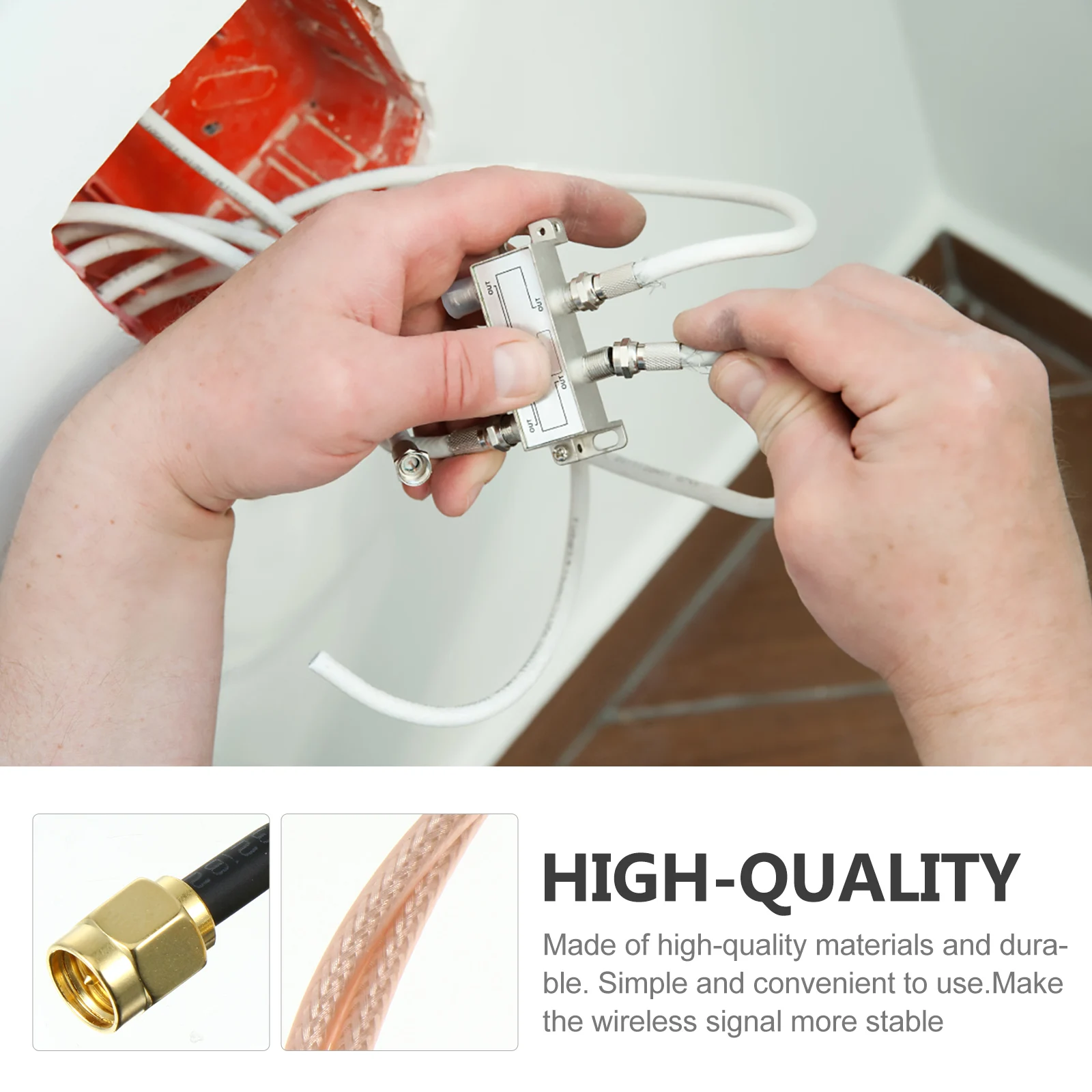

2 Pcs SMA Adapter Cable Aerial Extension to Coax Antenna Connectors High Performance Radio