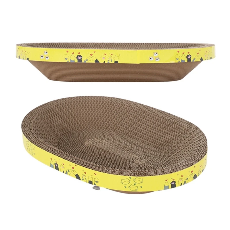 Oval-Shape Corrugated Paper Cat Scratch Guards Pet Scratching Claw Scraper Cat Products Scratcher Pet Furniture Protect