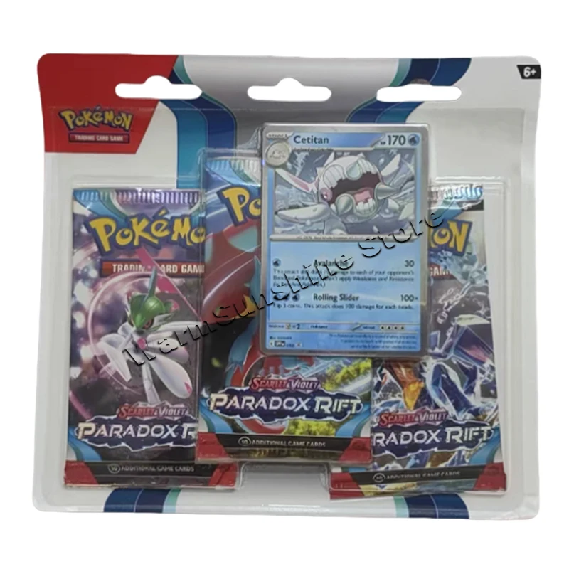 Oryginalne karty Pokemon Trading Card Game (PTCG) w wersji angielskiej: Stellar Crown, Obsidian Flames, Temporal Forces, Paradox Rift, karty anime, prezenty.
