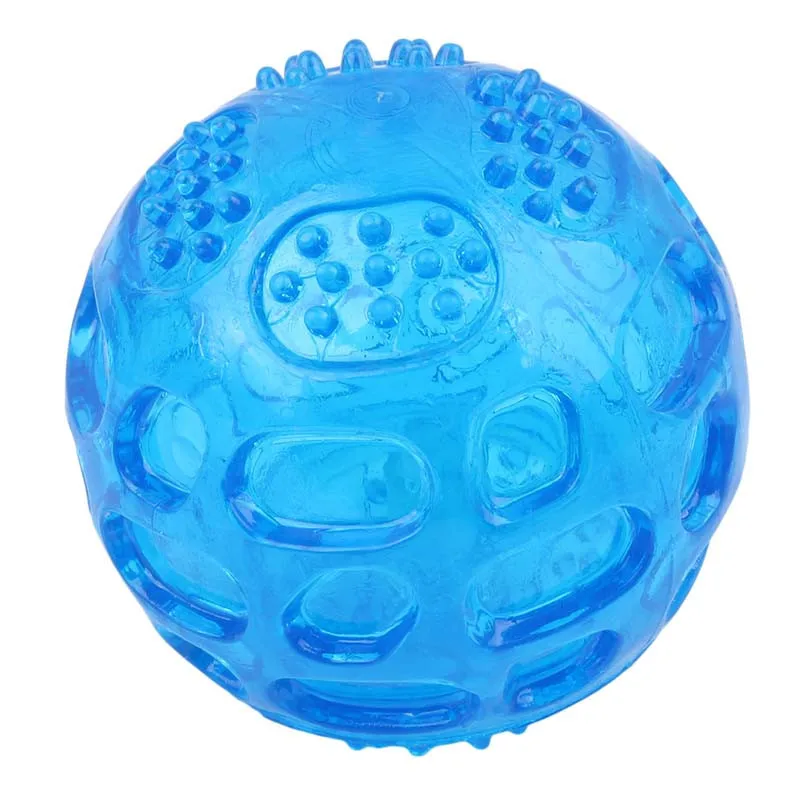 1Pc Pet Dog Cat Puppy Sounding Toys Polka Squeaky Tooth Cleaning Balls Playing Balls Pet Teeth Chew Toy Pet Chewing Accessories