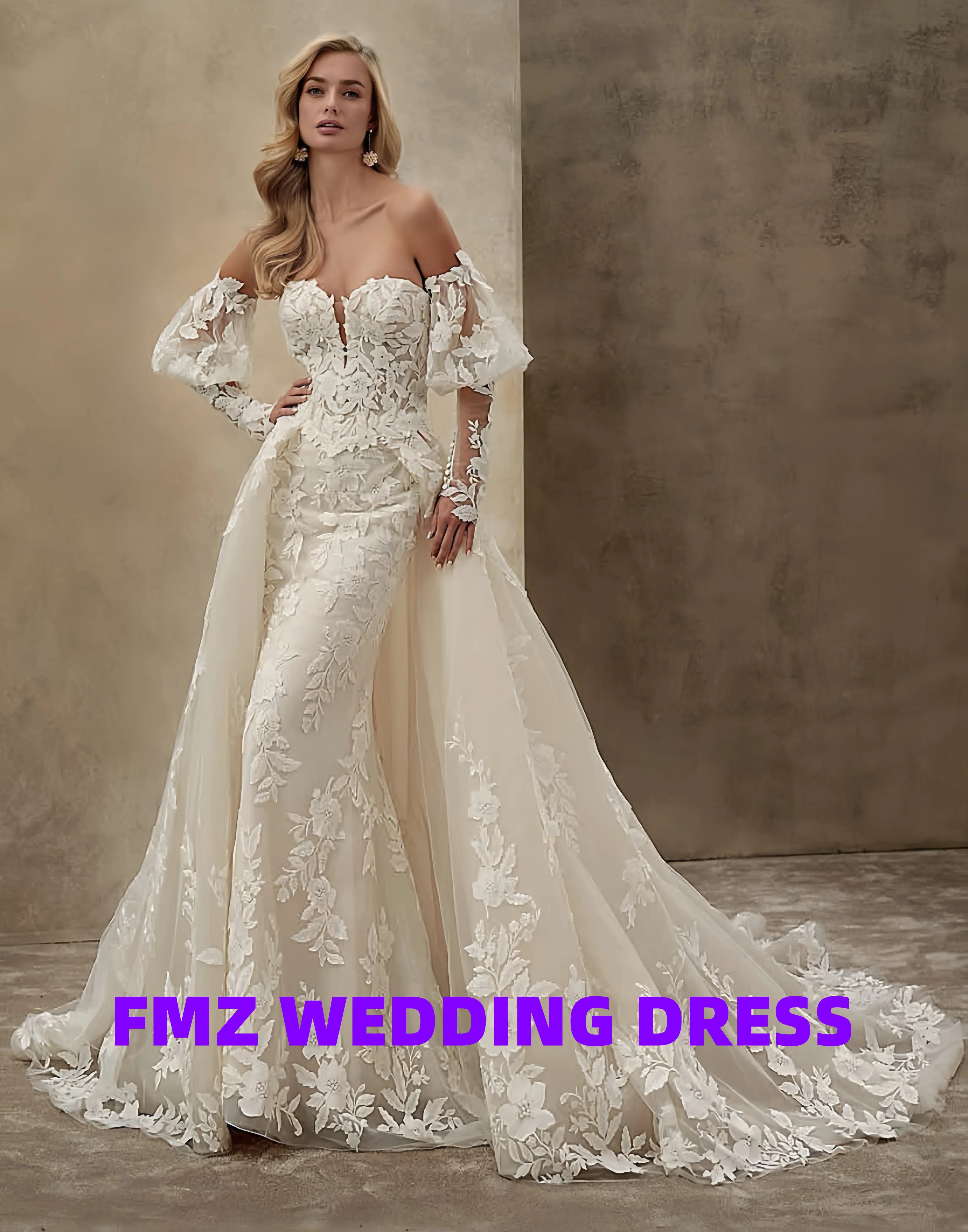 

Элегантное кружевное свадебное платье русалки без рукавов с v-образным вырезом по индивидуальному заказу, элегантное свадебное платье, платье de novia robe de mariee