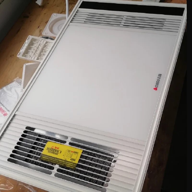 220V Bathroom Exhaust Fan with Heater and LED Light Ventilation System Ceiling Mounted DA