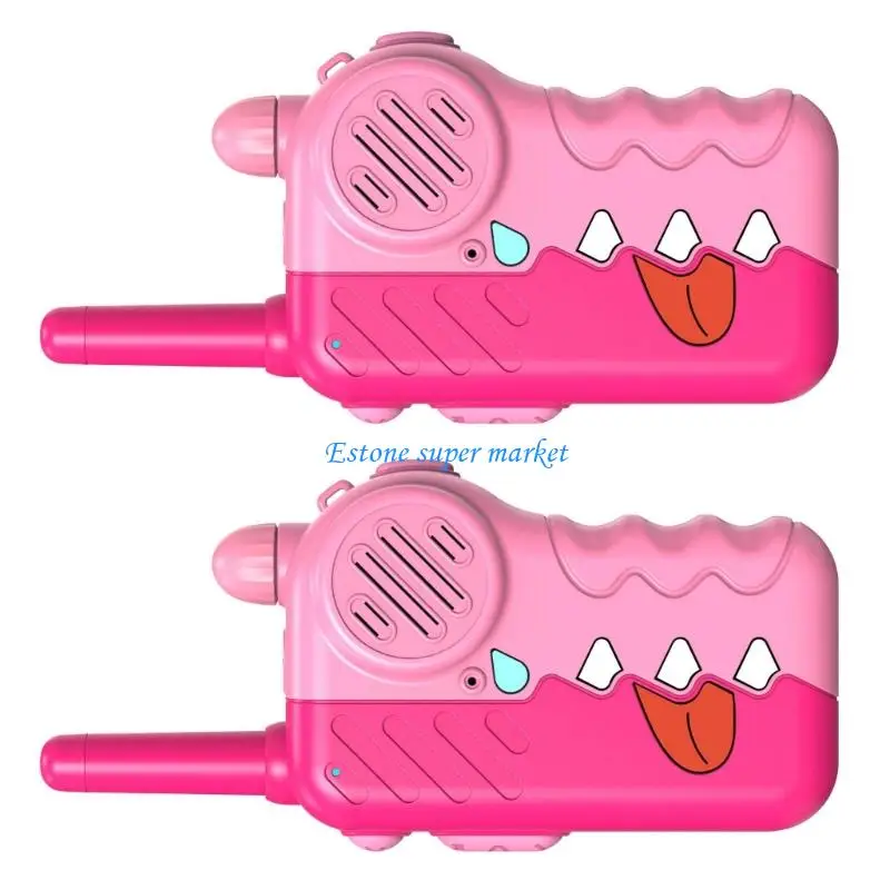 090B 쉬운 조작이 가능한 어린이 워키 토키 미취학 아동을위한 안전한 놀이 교육 장난감 재미있는 야외 모험 장비 학습