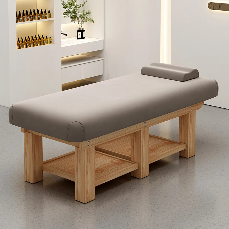 Wood Multifunction Massage Tables Knead Ear Cleaning Latex Therapy Massage Beds Sauna Esthetician Salon Furniture Estetista FYMB