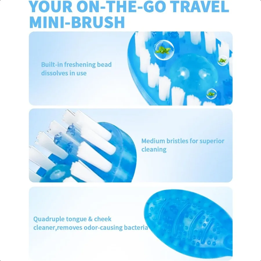5 في 1 فرشاة أسنان صغيرة بحجم مناسب للسفر مع معجون أسنان ومكشطة لسان ملفوفة بشكل فردي مجموعة العناية بالفم المحمولة #6