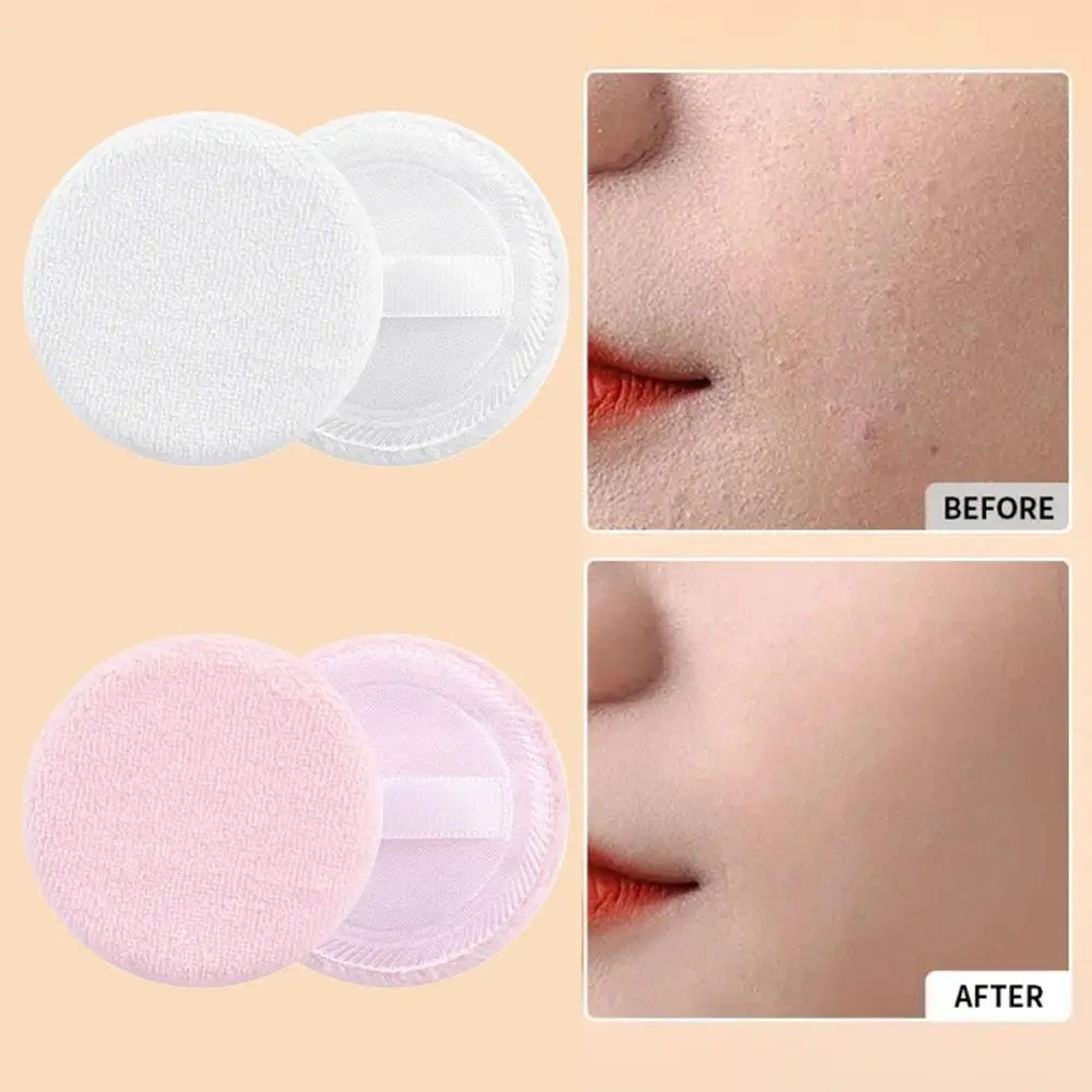 1PC Okrągła gąbka do makijażu w proszku Miękka gąbka do makijażu twarzy Konturowanie oczu Kosmetyczny zmywalny aksamitny puszek do makijażu Narzędzia Q1N7